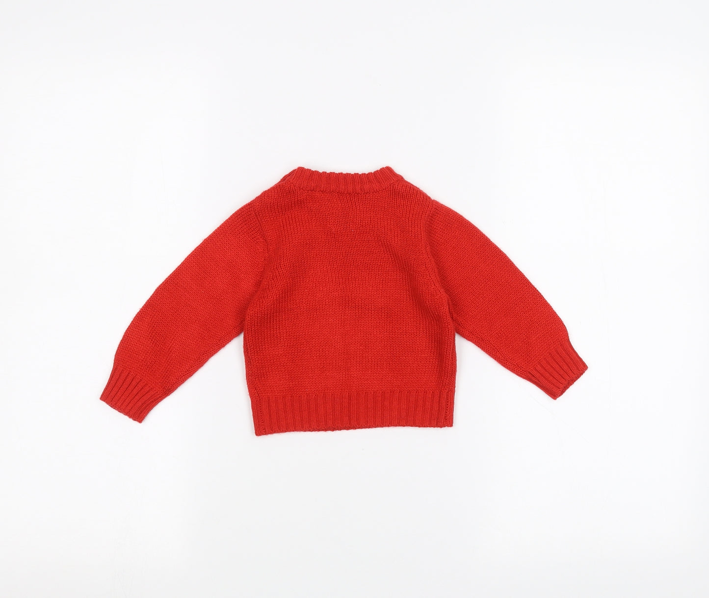 Preworn Baby Red   Pullover Jumper Size 3-6 Months  - Christmas