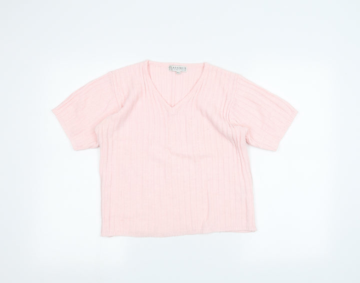 Classique Womens Pink   Pullover Jumper Size M