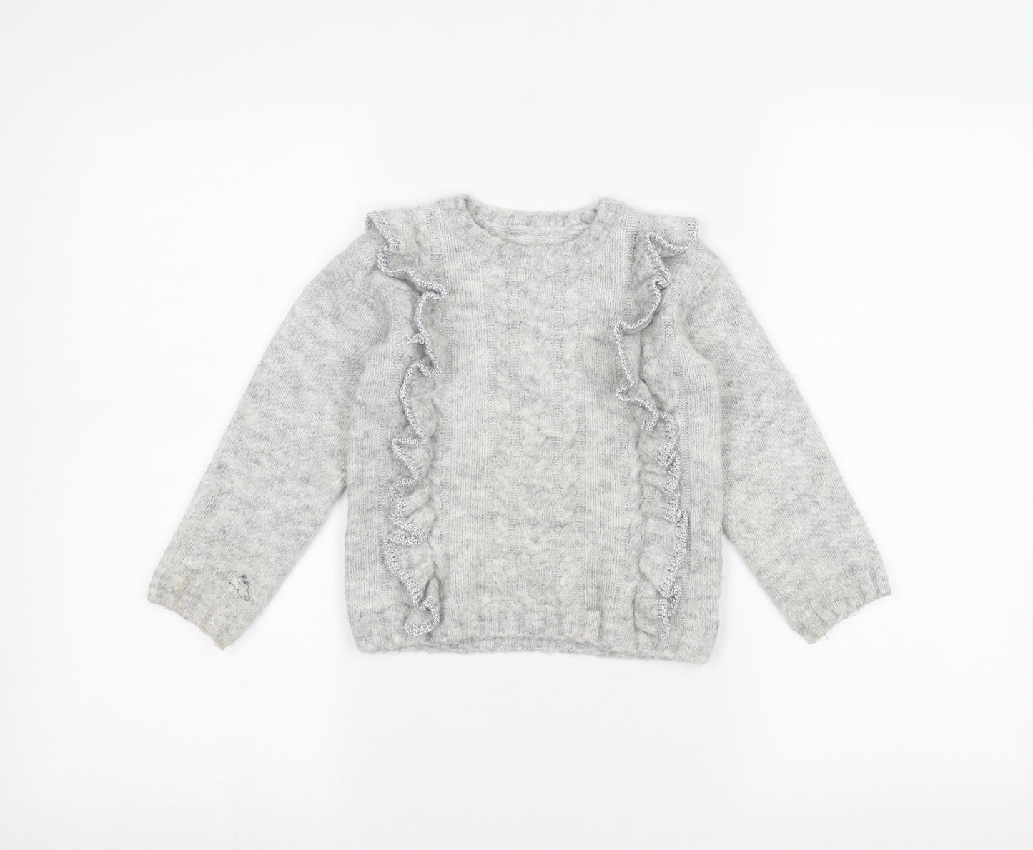 Matalan Girls Grey   Pullover Jumper Size 3-4 Years