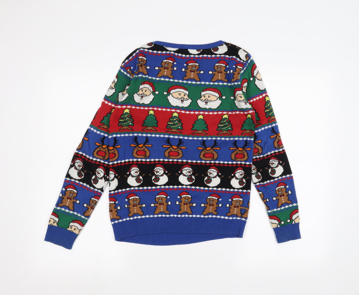 NEXT Boys Blue Striped  Pullover Jumper Size 11 Years  - Christmas