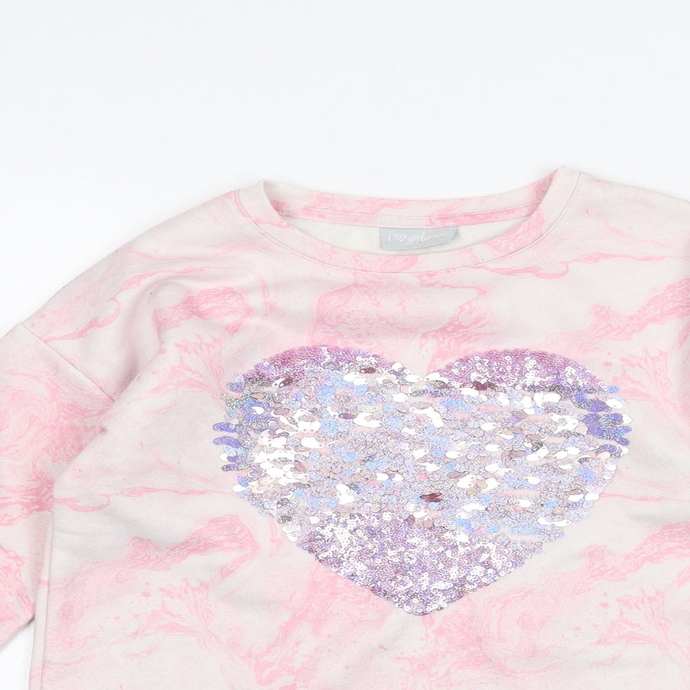 Matalan Girls Pink   Pullover Jumper Size 9 Years
