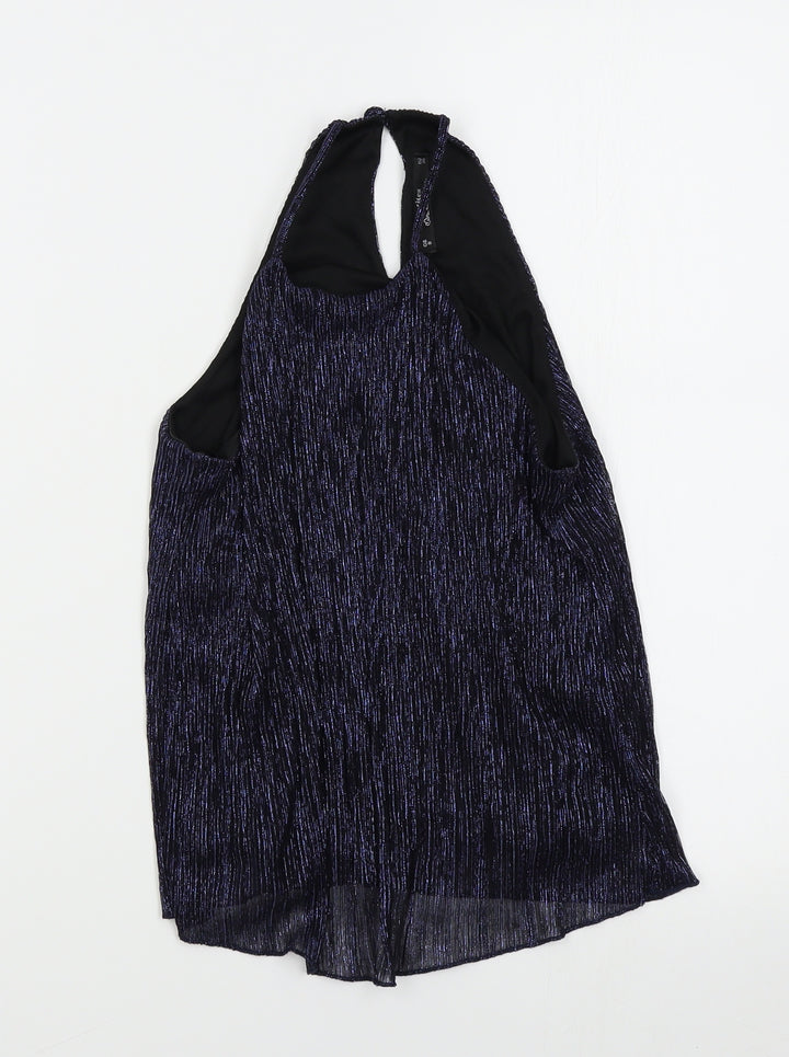 Miss Selfridge Womens Blue Basic Tank Size 8