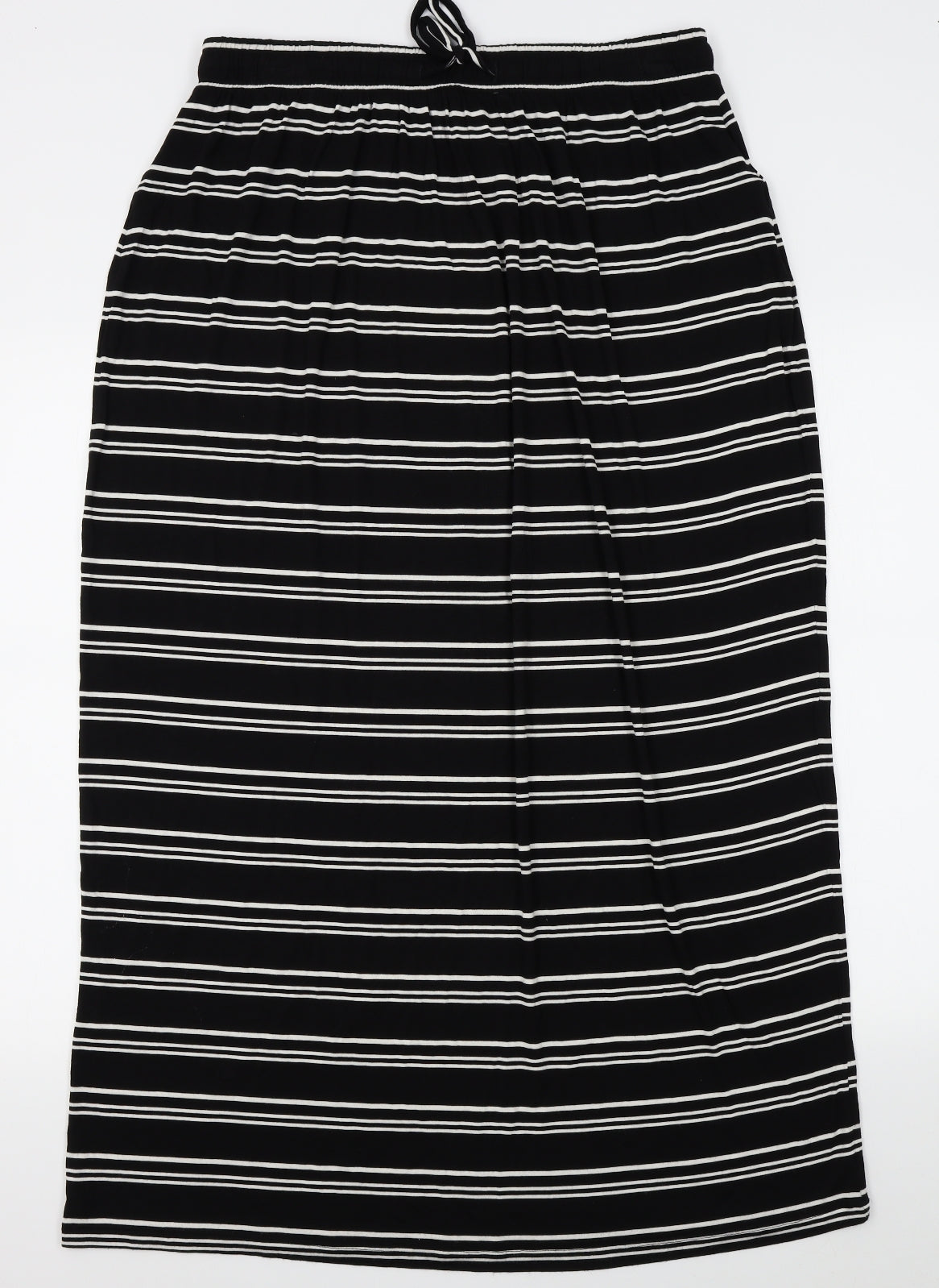 Primark Womens Black Striped  Maxi Skirt Size 14