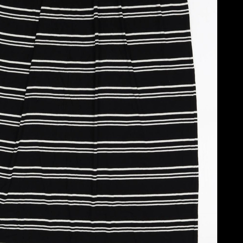 Primark Womens Black Striped  Maxi Skirt Size 14