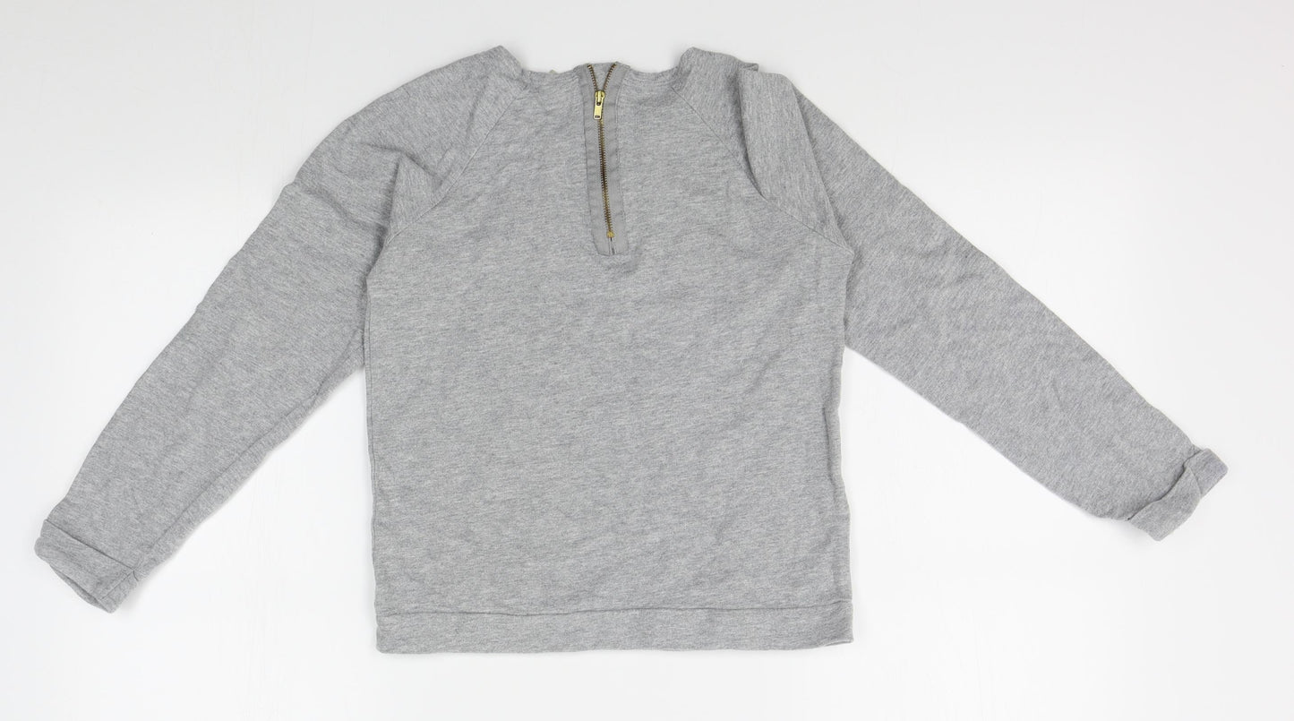 TU Girls Grey   Pullover Jumper Size 11 Years  - embellished collar