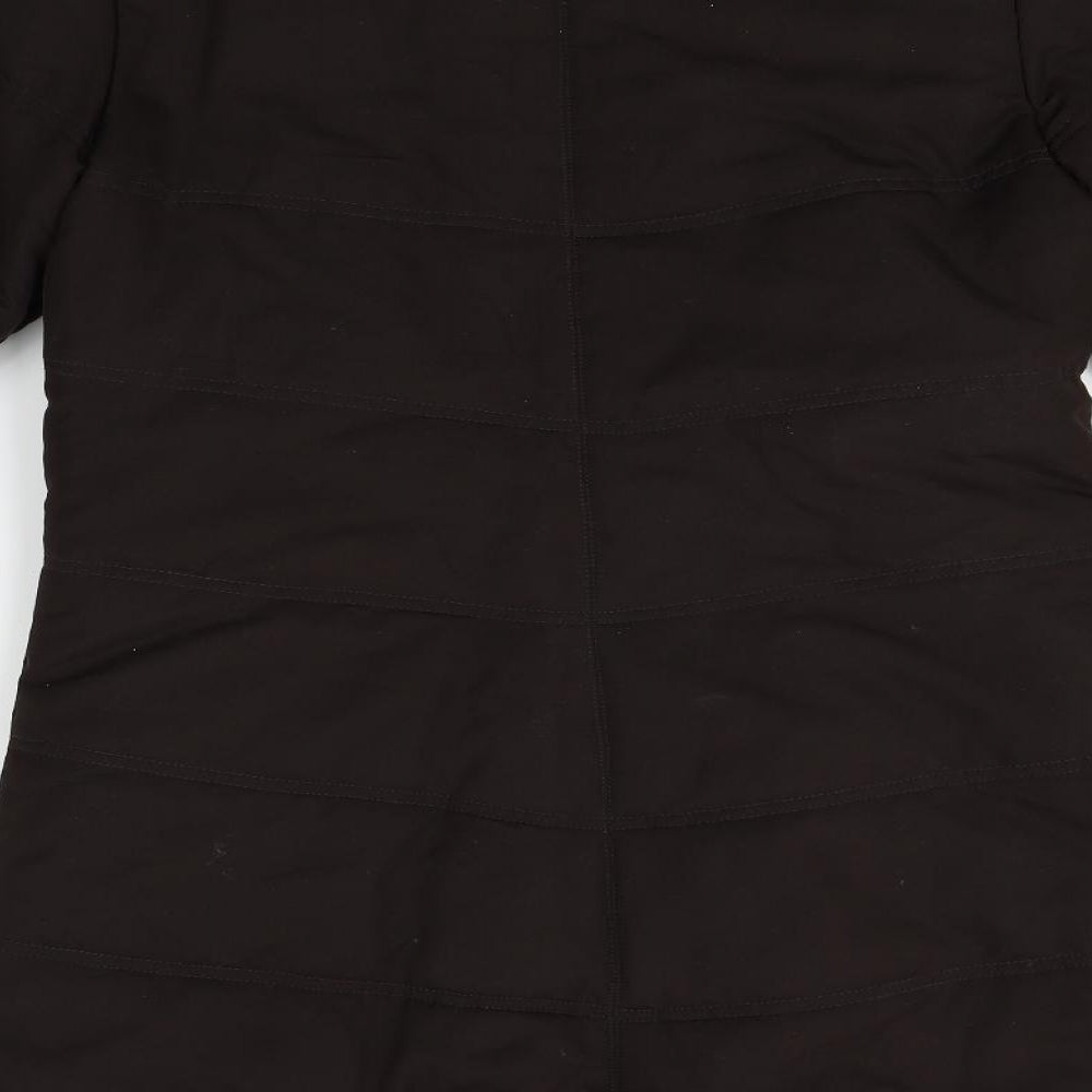 TU Womens Brown   Overcoat Coat Size 12
