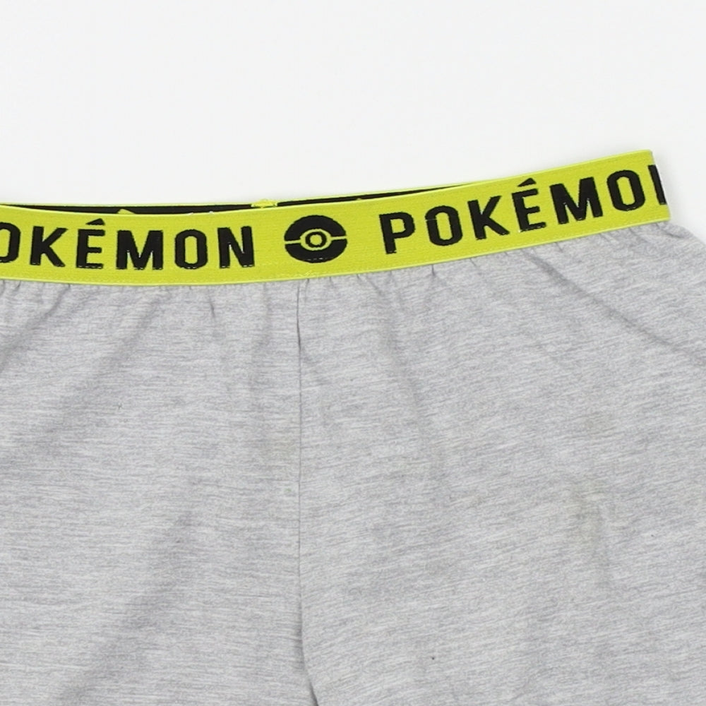 Primark Boys Grey   Sweat Shorts Size 7-8 Years - pokemon