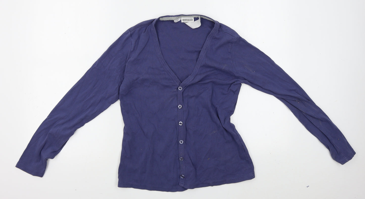 Street One Womens Blue   Cardigan Jumper Size 18