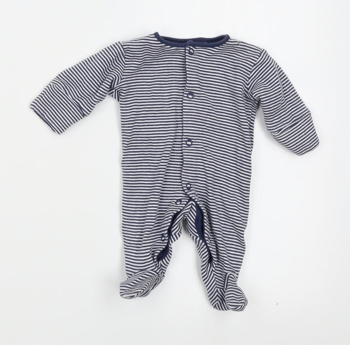 NEXT Baby Black Striped Babygrow One-Piece Size 0-3 Months