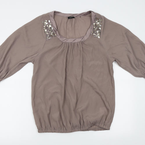 Espirit Womens Brown   Basic Blouse Size 14