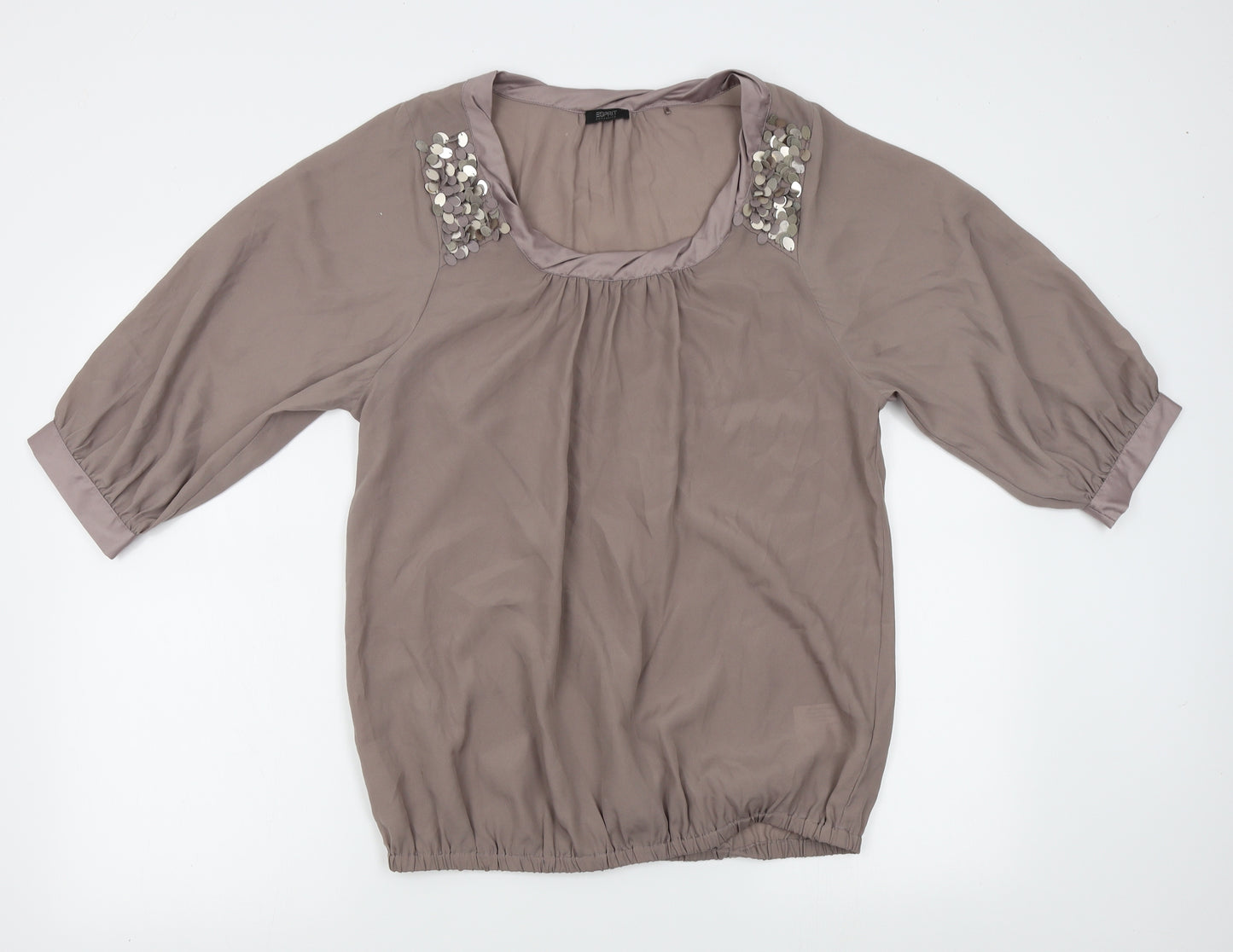 Espirit Womens Brown   Basic Blouse Size 14