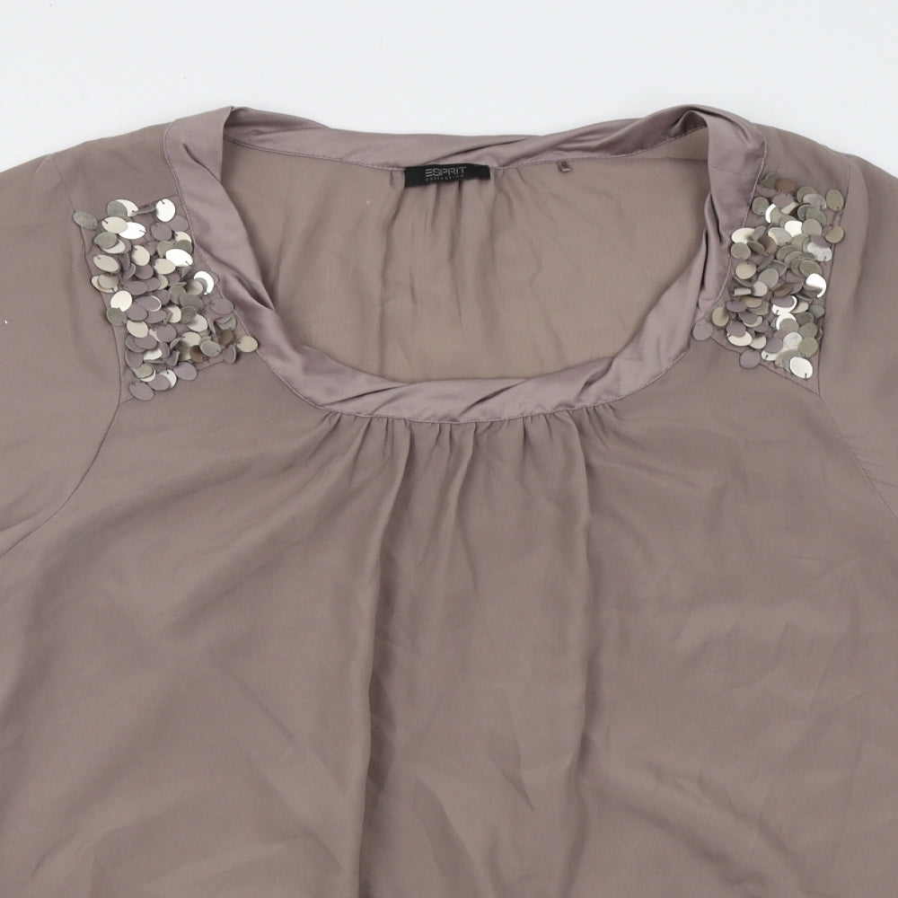 Espirit Womens Brown   Basic Blouse Size 14