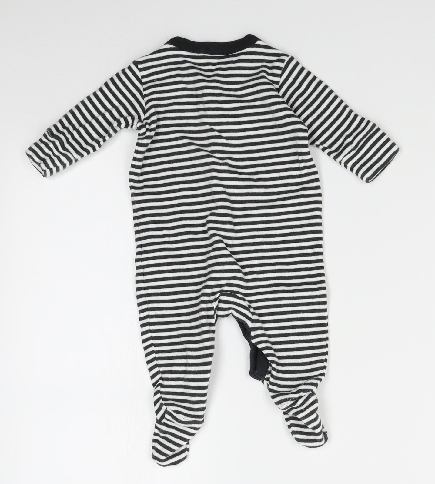 NEXT Baby White Striped  Babygrow One-Piece Size 0-3 Months