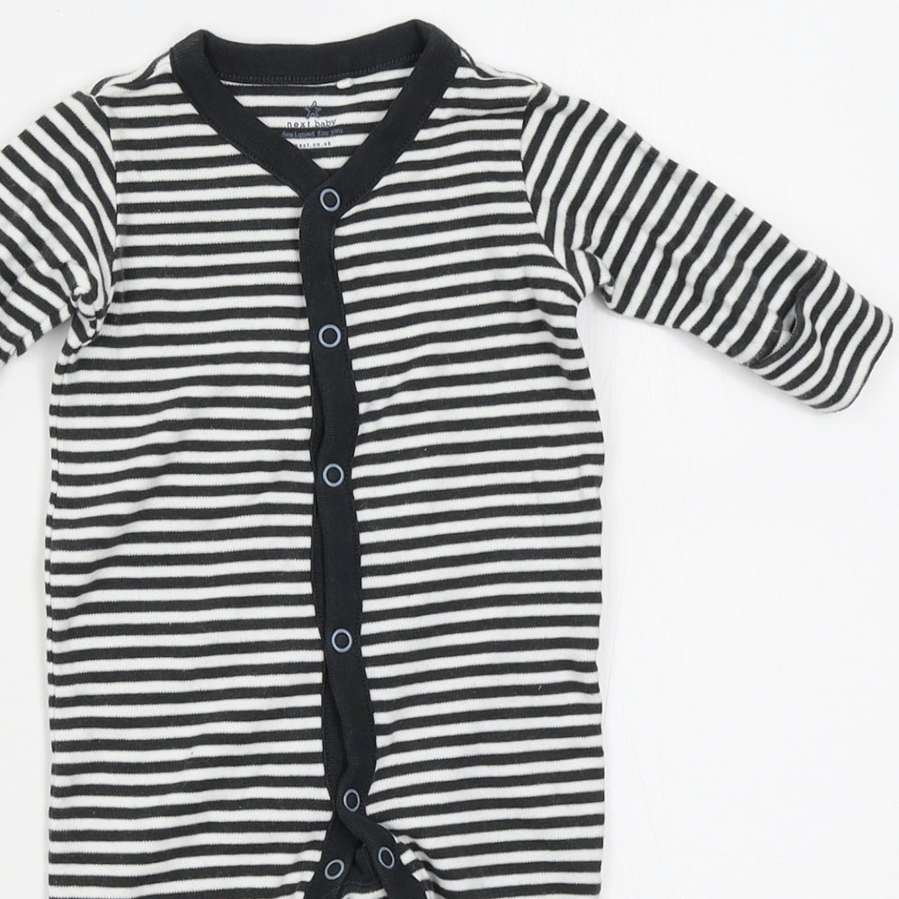 NEXT Baby White Striped  Babygrow One-Piece Size 0-3 Months