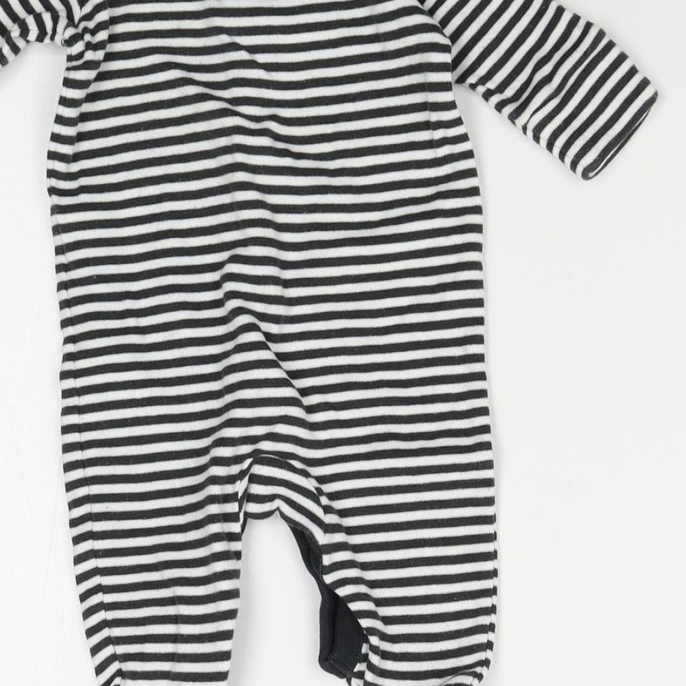 NEXT Baby White Striped  Babygrow One-Piece Size 0-3 Months