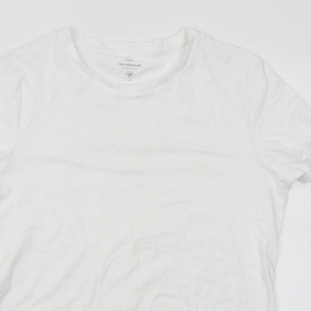 George Womens White   Basic T-Shirt Size 10