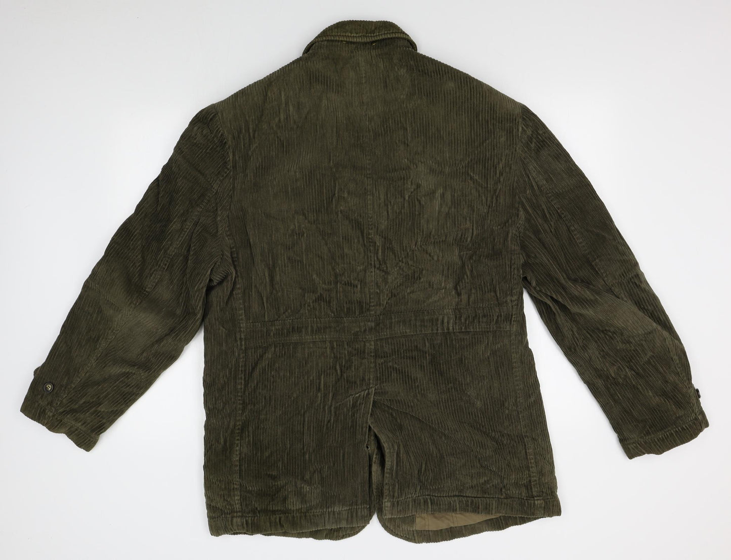 NEXT Mens Green  Corduroy Pea Coat Coat Size M
