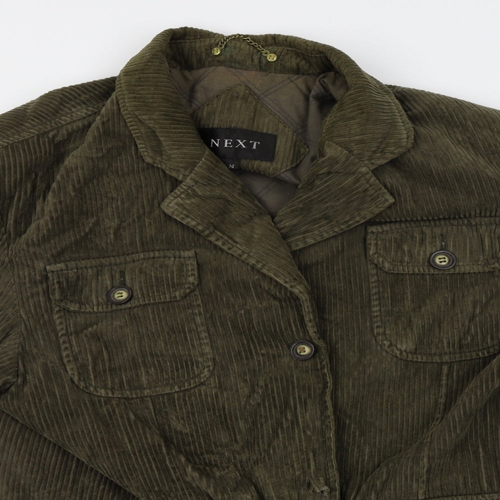 NEXT Mens Green  Corduroy Pea Coat Coat Size M