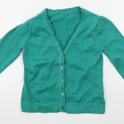 George Girls Green   Cardigan Jumper Size 4-5 Years