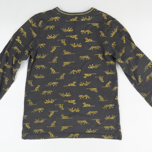George Girls Grey Animal Print  Pullover Jumper Size 10-11 Years