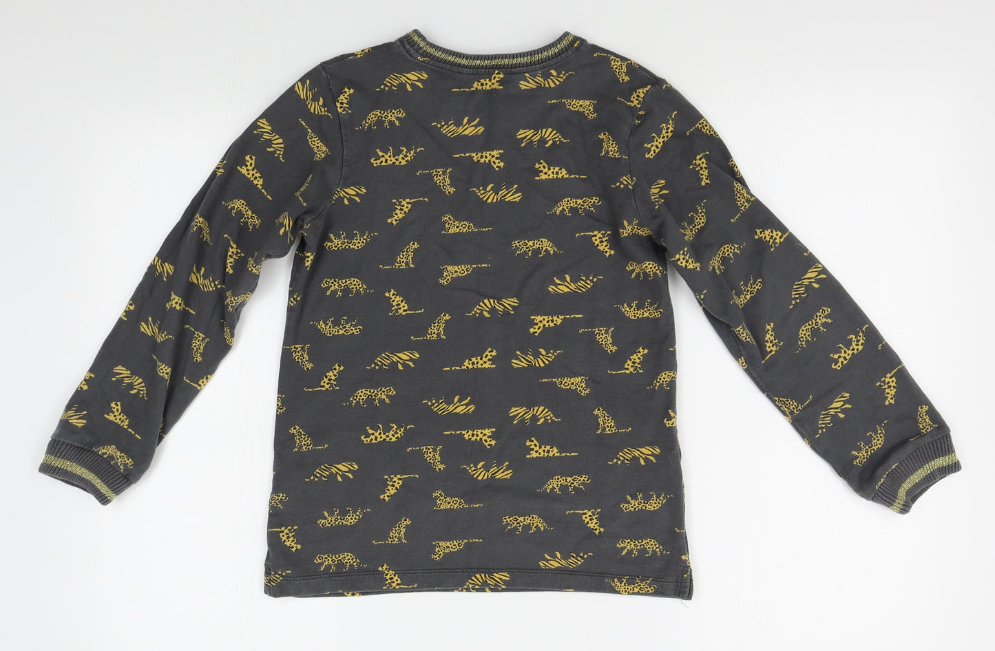 George Girls Grey Animal Print  Pullover Jumper Size 10-11 Years