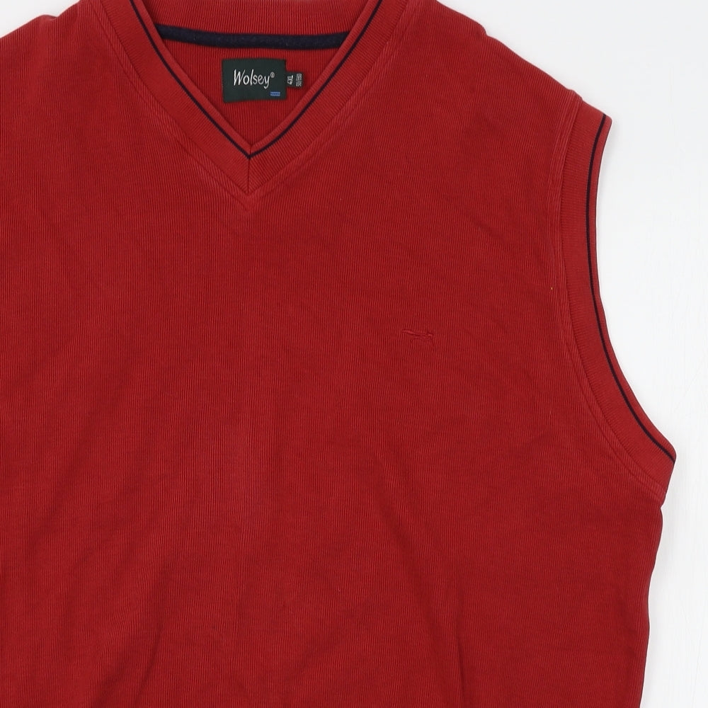 Wolsey Mens Red   Vest Jumper Size 4XL
