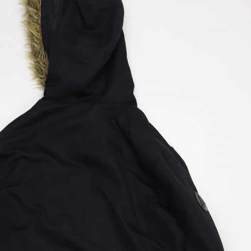 Primark Boys Black   Parka Coat Size 12-13 Years