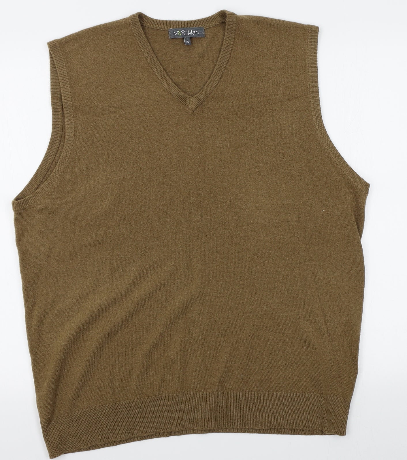 M&S Mens Beige   Vest Jumper Size XL