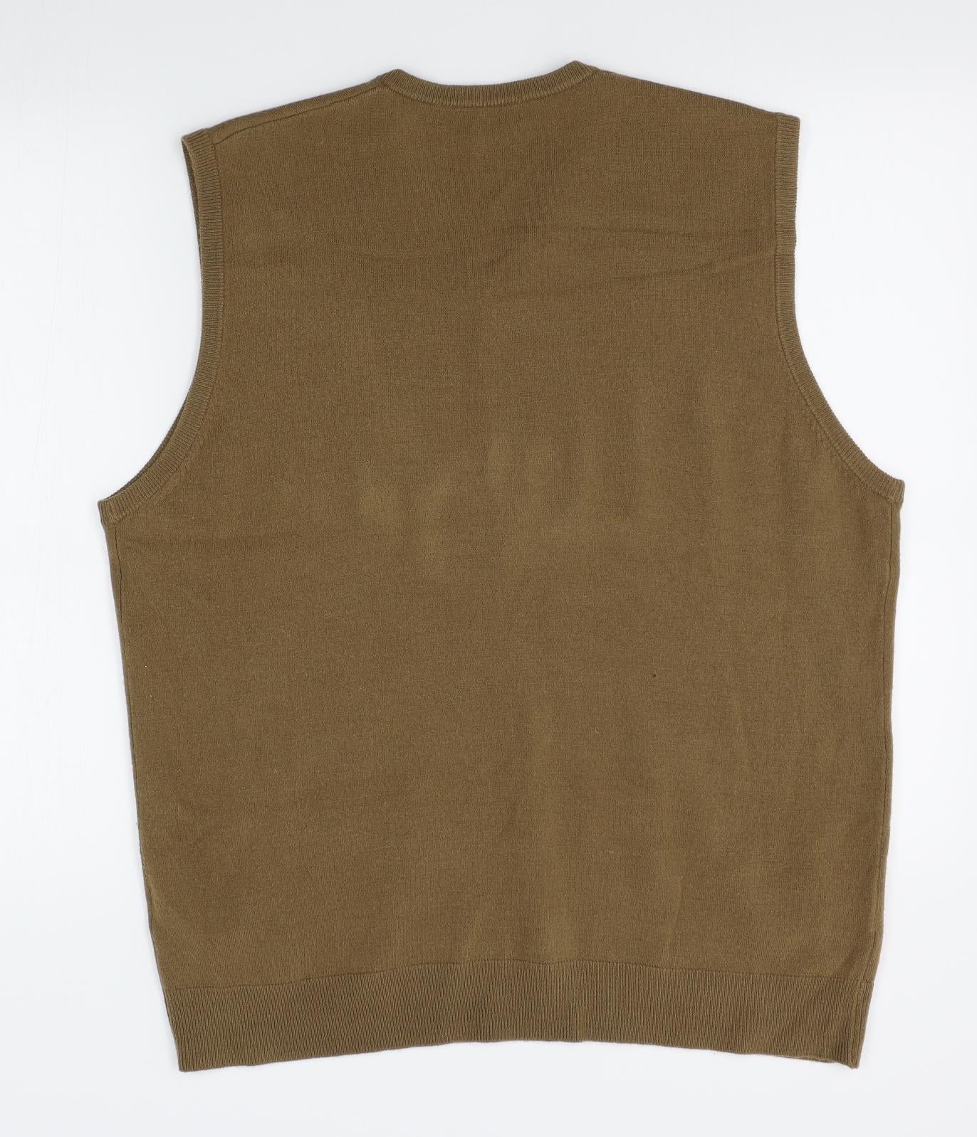 M&S Mens Beige   Vest Jumper Size XL