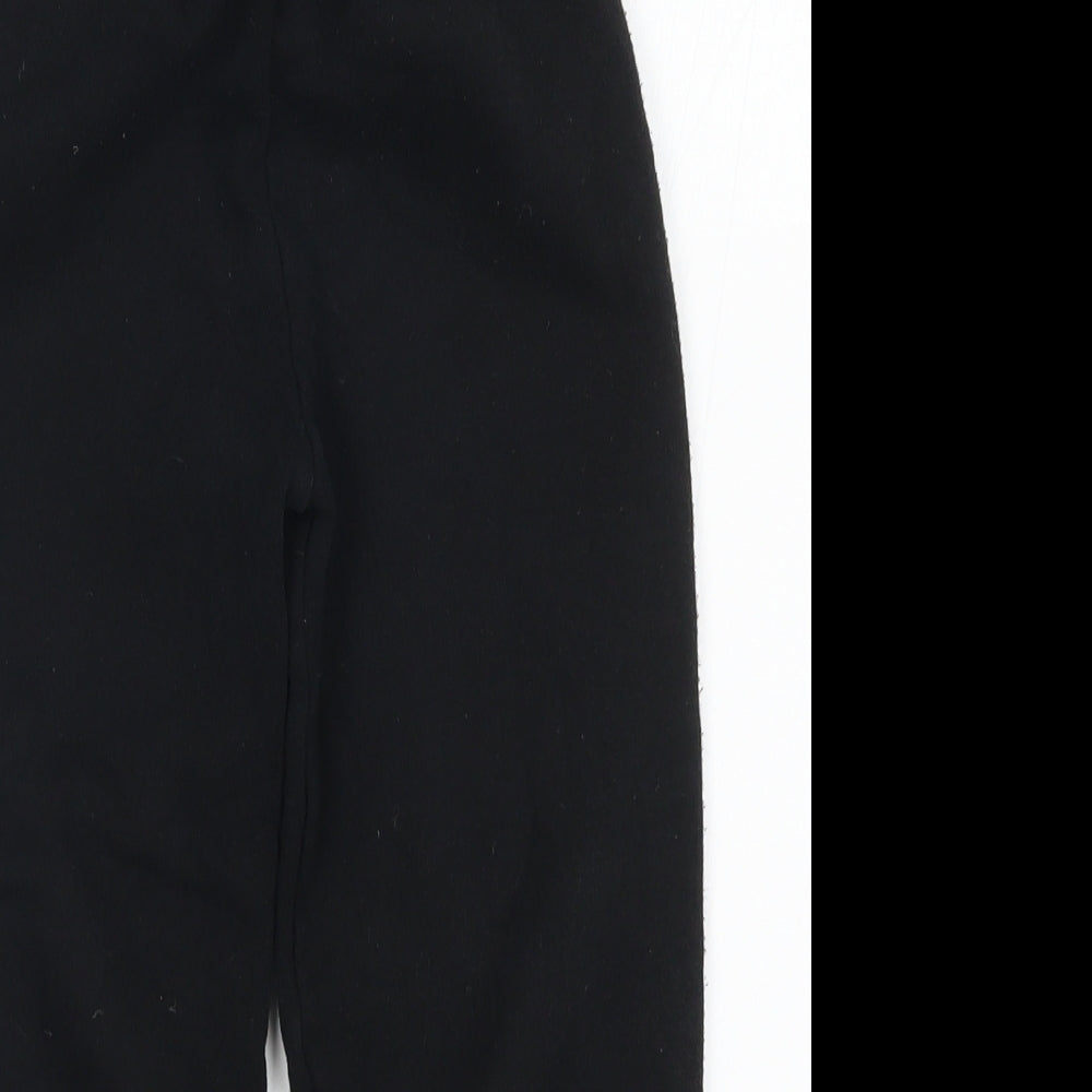Preworn Boys Black   Sweatpants Trousers Size 5-6 Years