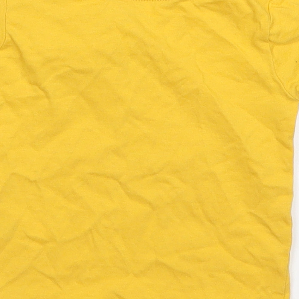 Primark Girls Yellow   Basic T-Shirt Size 3-6 Months  - Happy