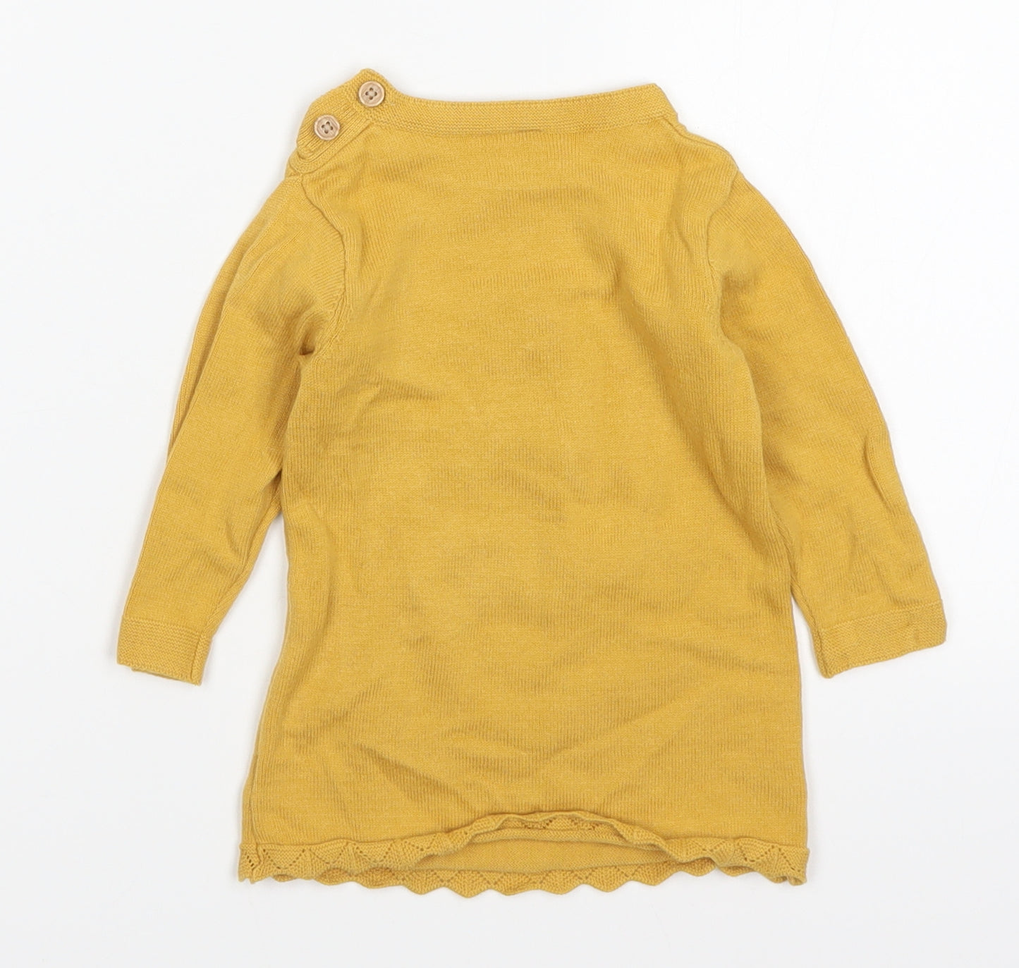 TU Girls Yellow   Pullover Jumper Size 3-6 Months  - Giraffes