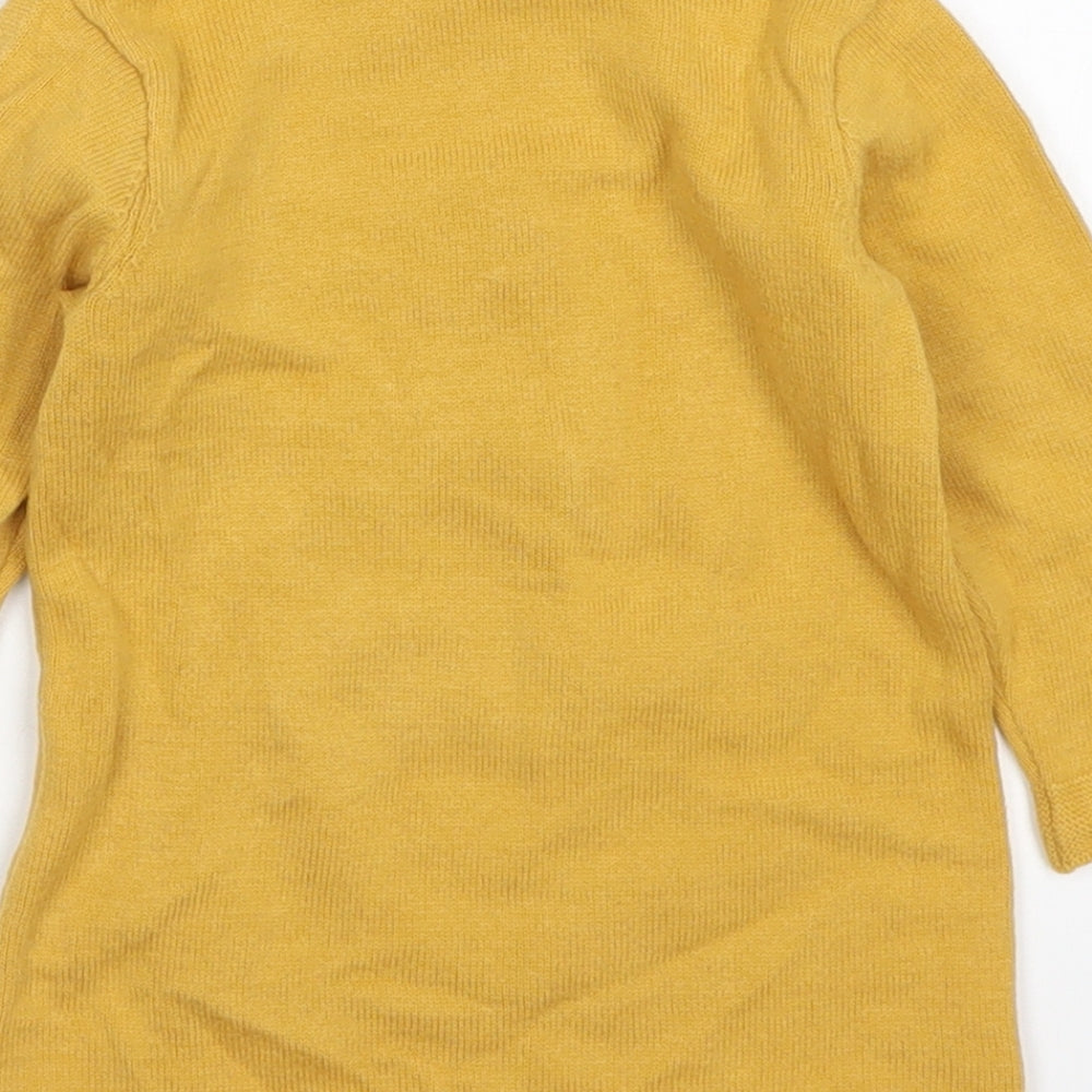 TU Girls Yellow   Pullover Jumper Size 3-6 Months  - Giraffes