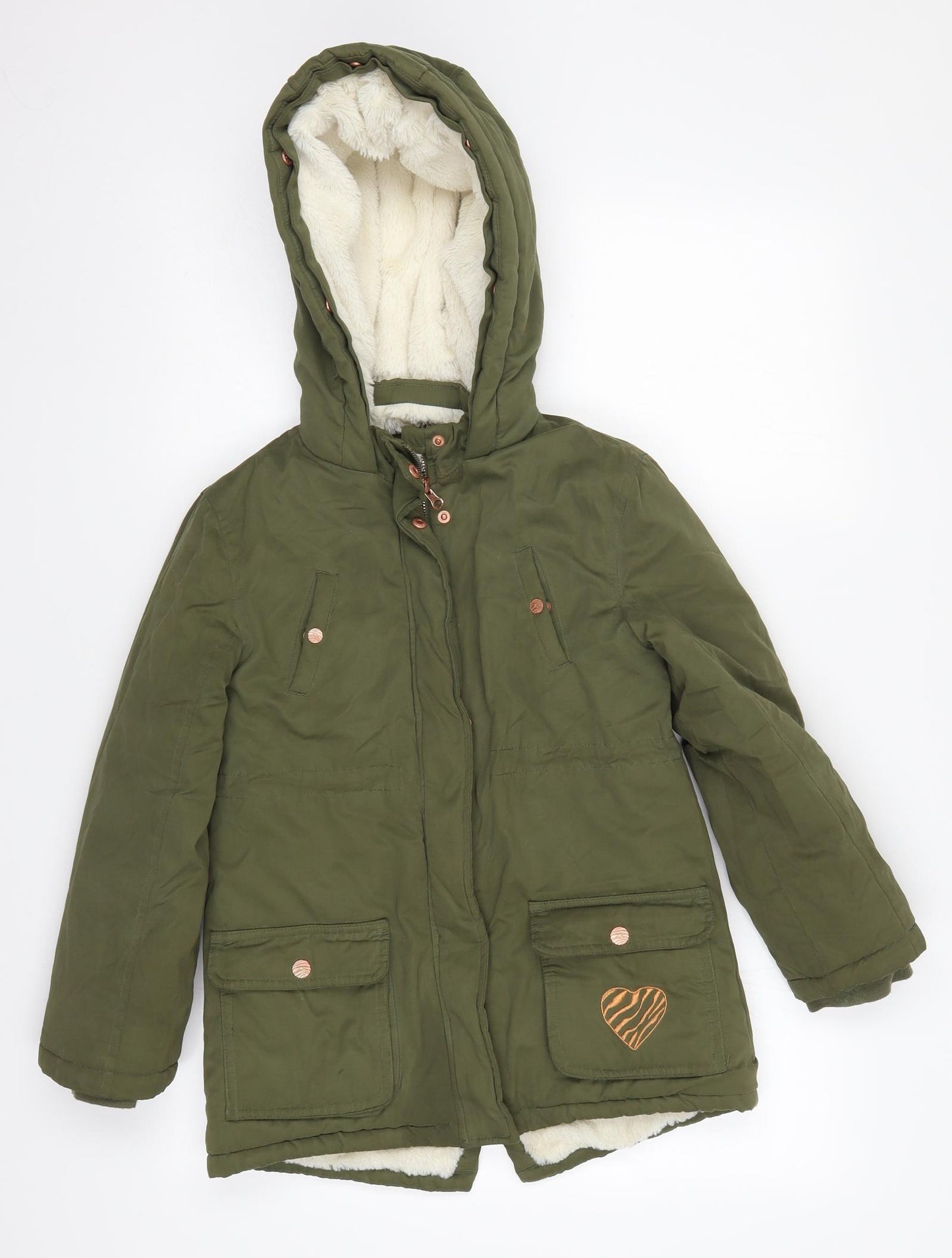 Orchestra Girls Green   Parka Coat Size 10 Years
