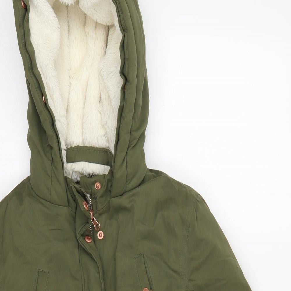 Orchestra Girls Green   Parka Coat Size 10 Years