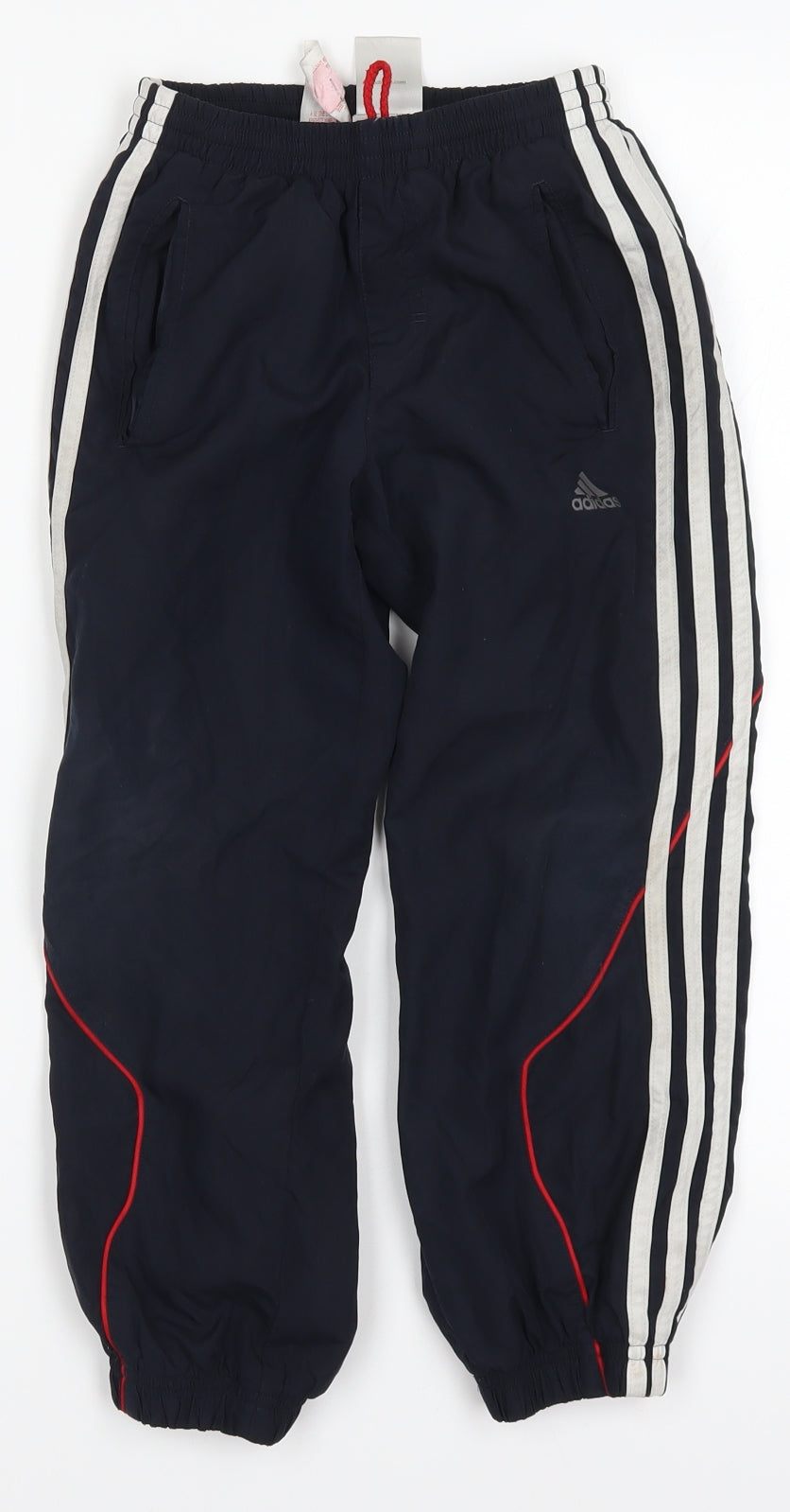 adidas Boys Blue Striped  Jogger Trousers Size 5-6 Years