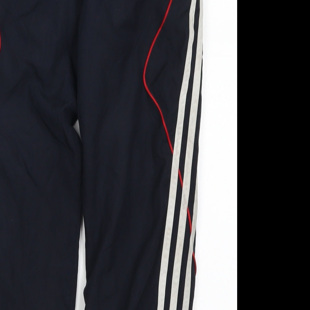 adidas Boys Blue Striped  Jogger Trousers Size 5-6 Years