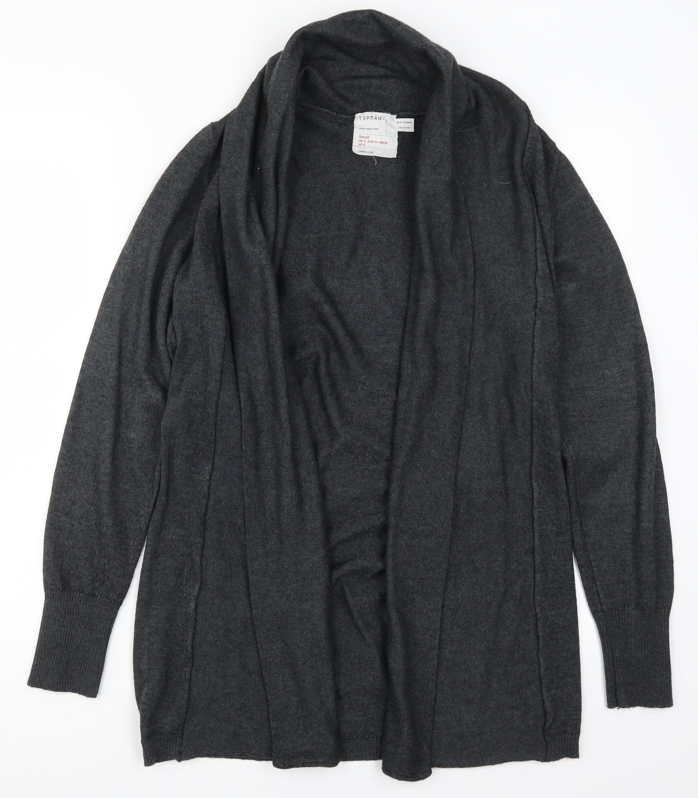 Topman Mens Grey   Cardigan Jumper Size S