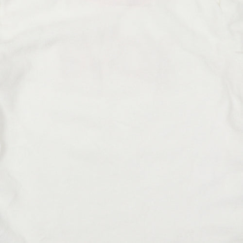 Preworn Womens White Solid  Top Pyjama Top Size 8  - Love