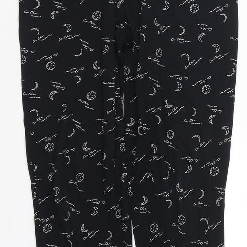 George Womens Black Geometric  Trousers  Size 8 L25 in - Moon Print