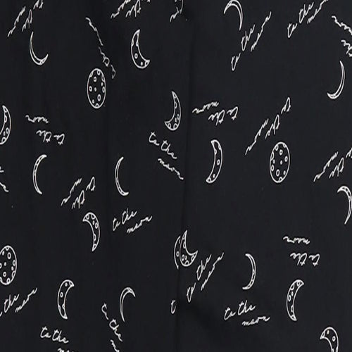 George Womens Black Geometric  Trousers  Size 8 L25 in - Moon Print