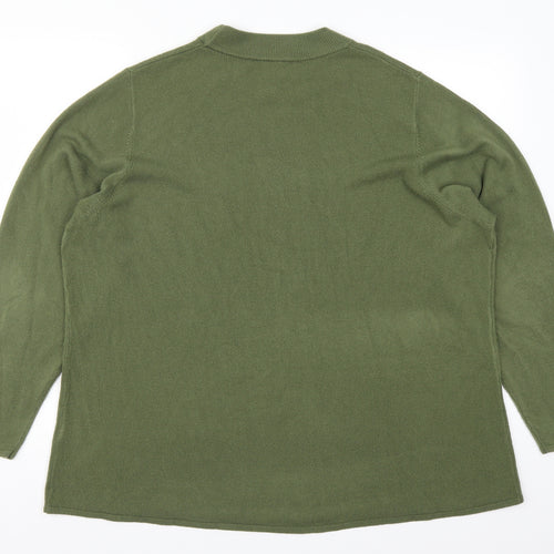 Bonmarché Womens Green  Knit Pullover Jumper Size 24