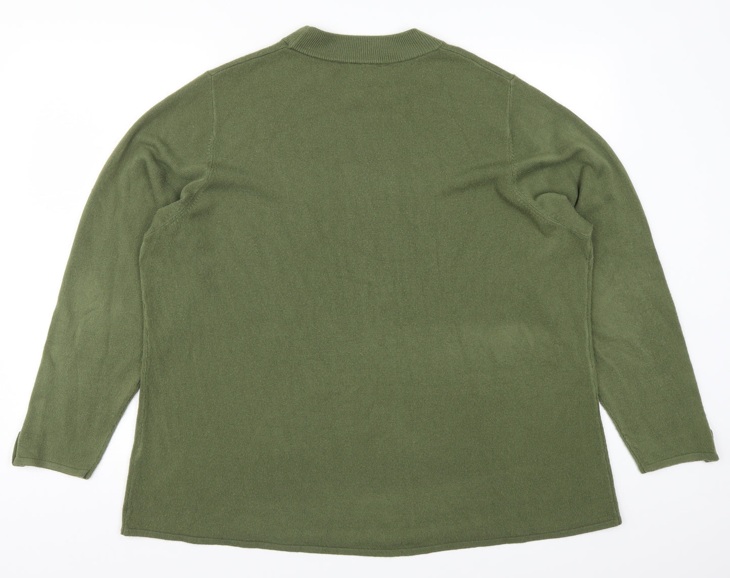 Bonmarché Womens Green  Knit Pullover Jumper Size 24