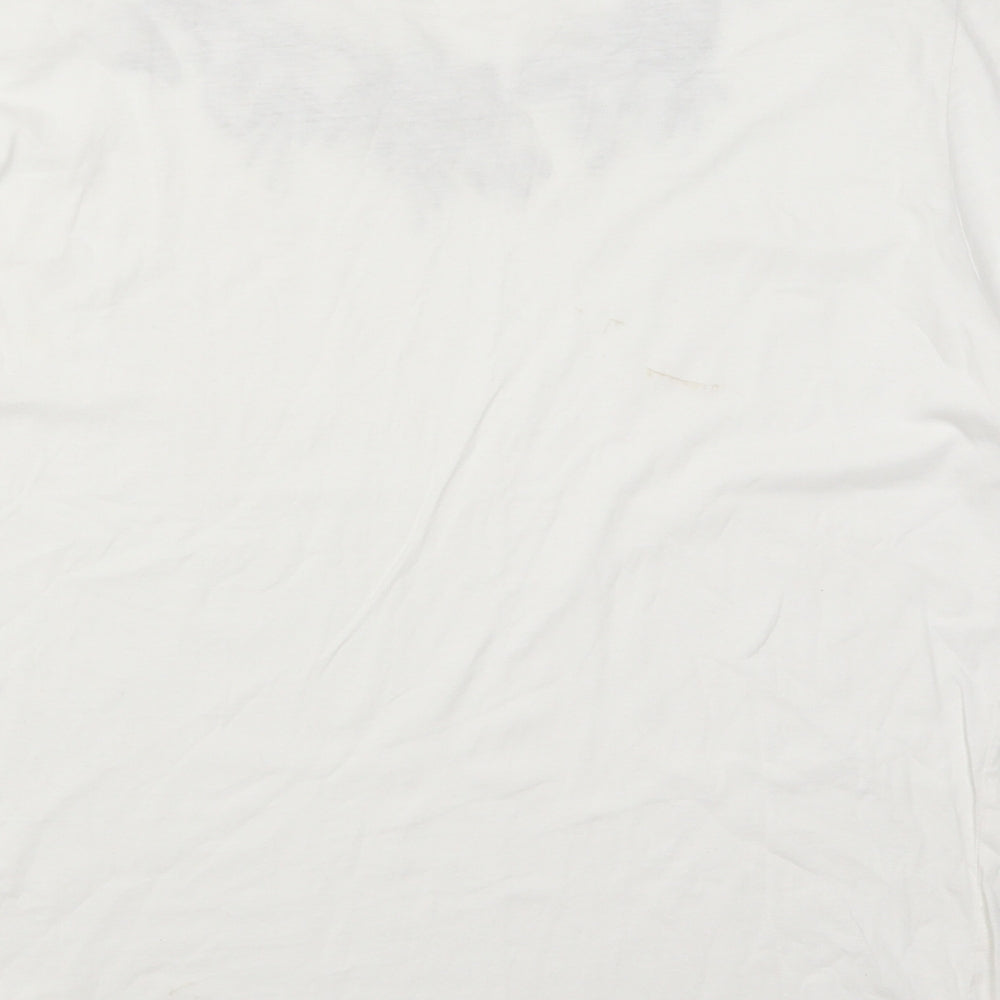 Isle Womens White   Basic T-Shirt Size 22  - Leaves