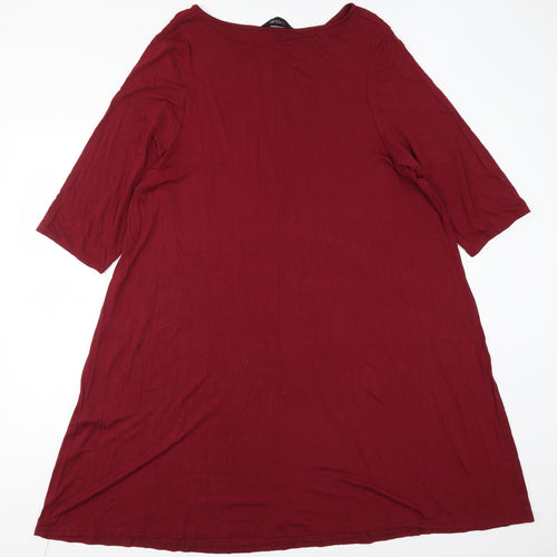 Yours Womens Red   T-Shirt Dress  Size 24