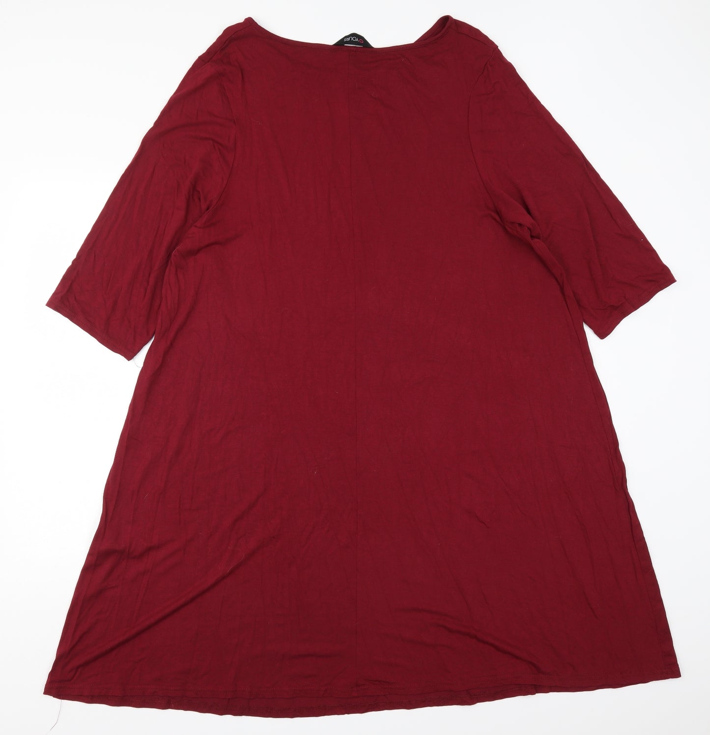 Yours Womens Red   T-Shirt Dress  Size 24