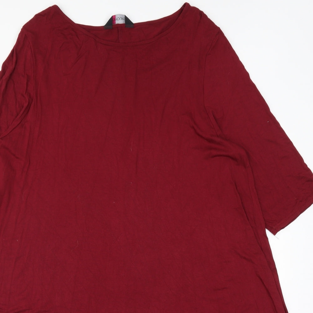 Yours Womens Red   T-Shirt Dress  Size 24