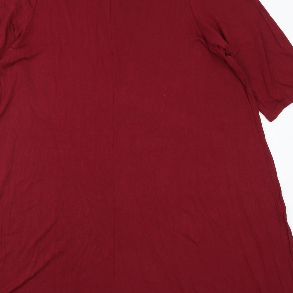 Yours Womens Red   T-Shirt Dress  Size 24