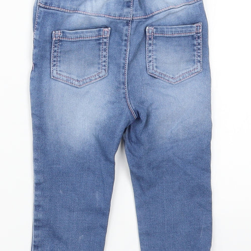 TU Girls Blue  Denim Capri Jeans Size 12-18 Months