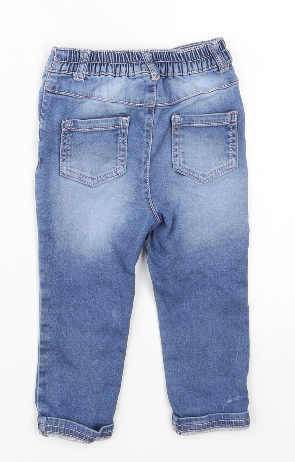 TU Girls Blue  Denim Capri Jeans Size 12-18 Months